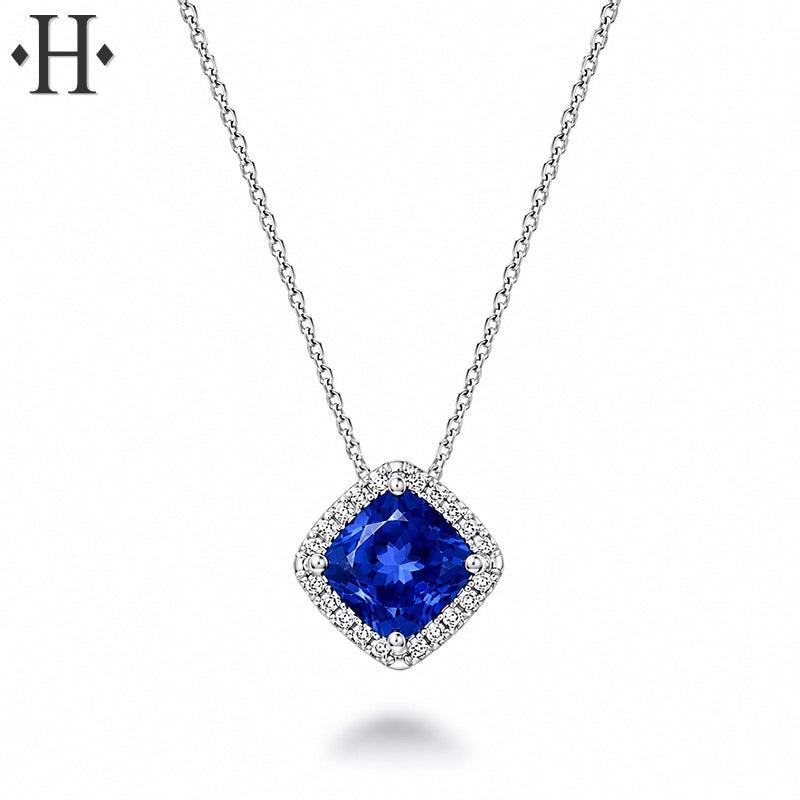Lab Grown Sapphire & Diamond Necklace