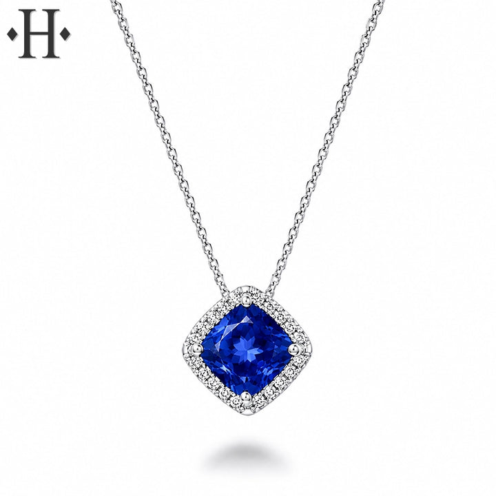 Lab Grown Sapphire & Diamond Necklace