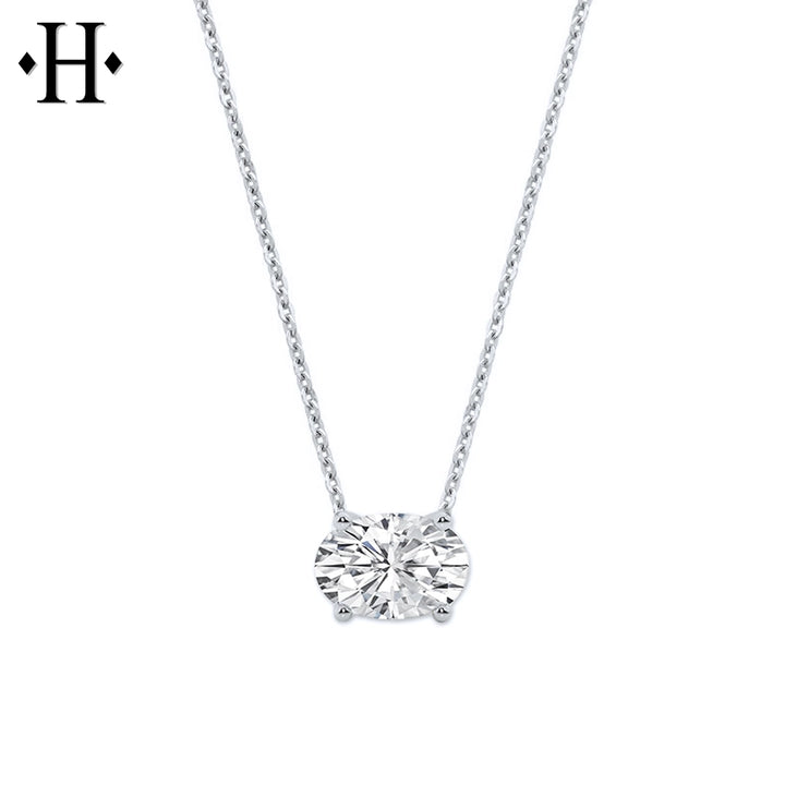 0.50ct Oval Cut Lab Grown Diamond Necklace