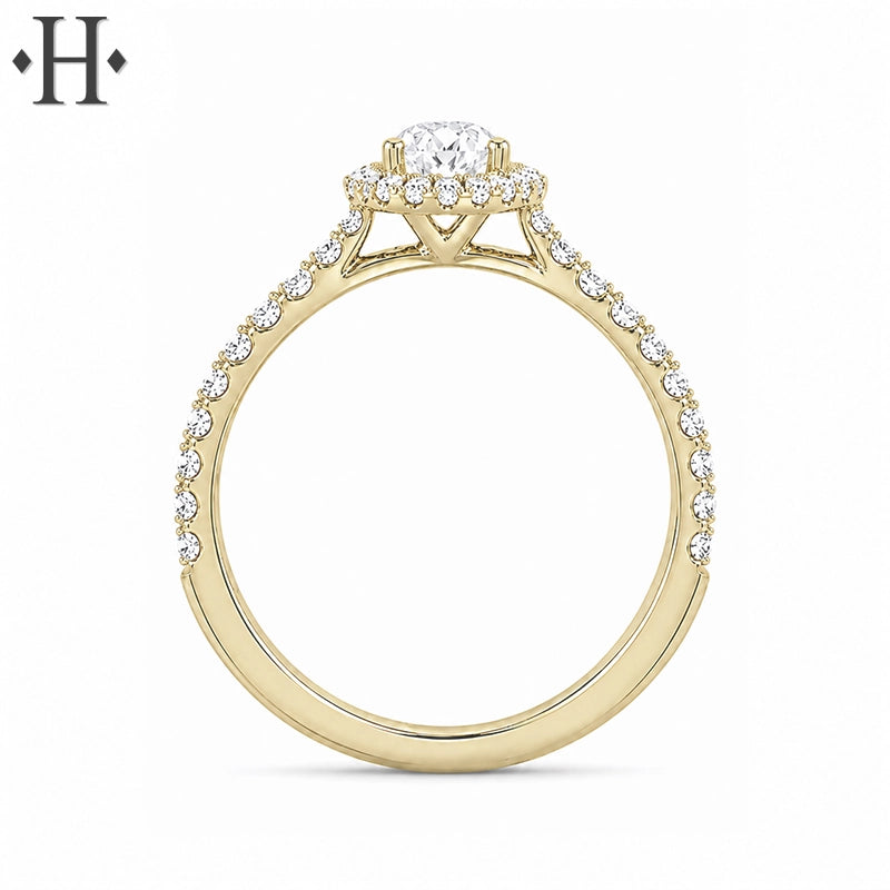 1.05ctw Pear Cut Lab Grown Diamond Ring