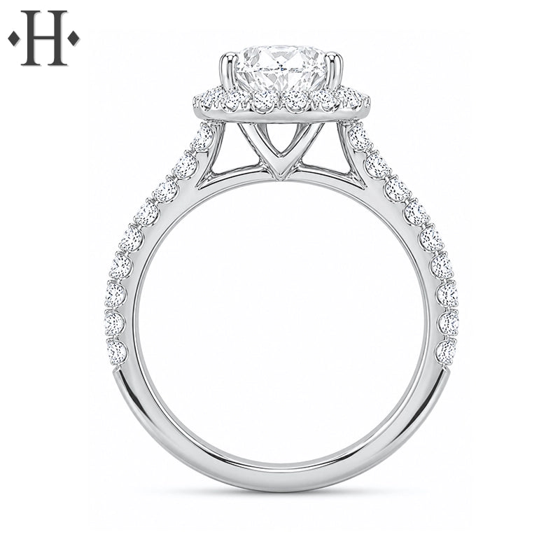1.37ctw Pear Cut Lab Grown Diamond Ring