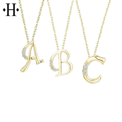 ABCs Diamond Initial Pendants