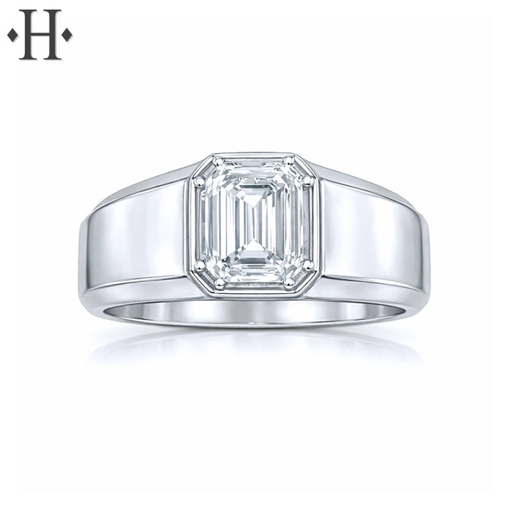 2.00ct Lab Grown Emerald Cut Diamond Ring