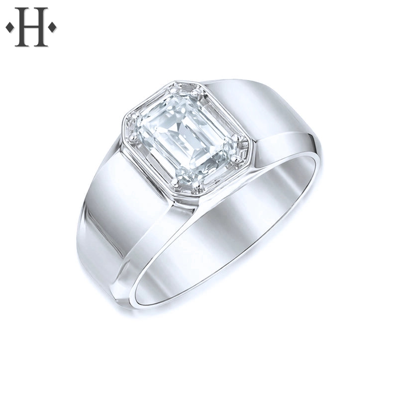 2.00ct Lab Grown Emerald Cut Diamond Ring