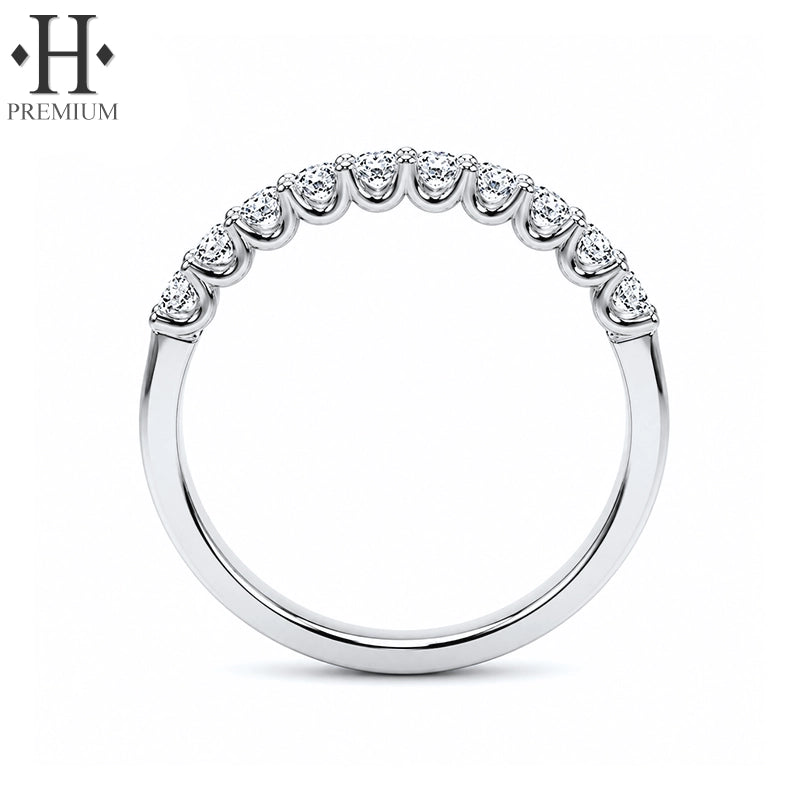 0.30ctw Premium Natural Diamond French U-Pavé Ring 2.0mm