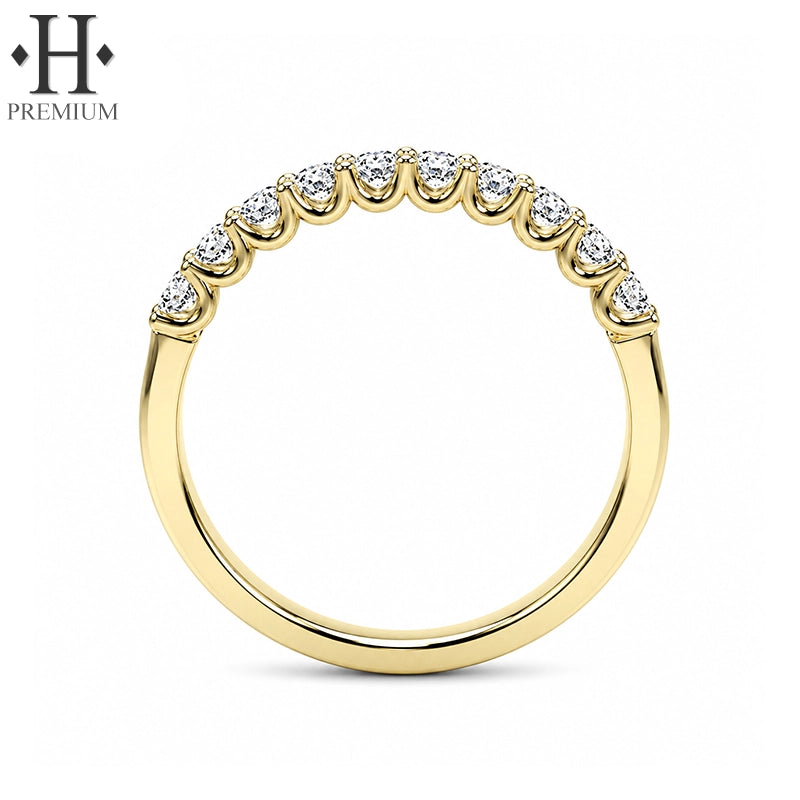 0.30ctw Premium Natural Diamond French U-Pavé Ring 2.0mm