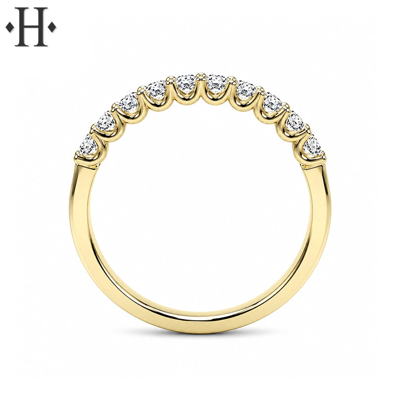 0.30ctw Lab Grown Diamond French U-Pavé Ring 2.0mm