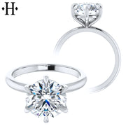 1.00ctr-3.00ctr Round Cut Diamond Customizable Ring
