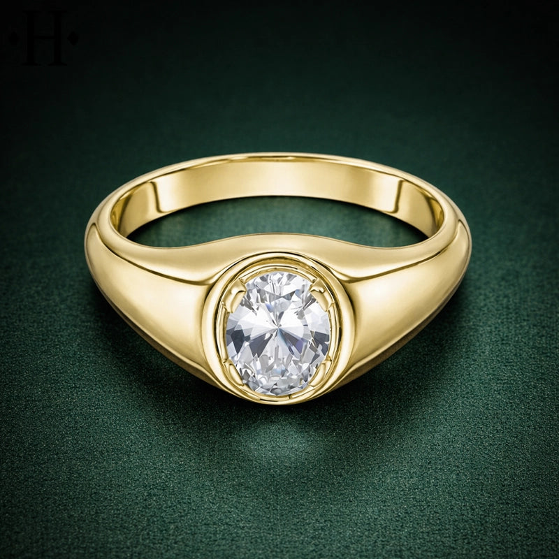 1.00ct Lab Grown Oval Cut Diamond Ring