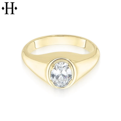 1.00ct Lab Grown Oval Cut Diamond Ring