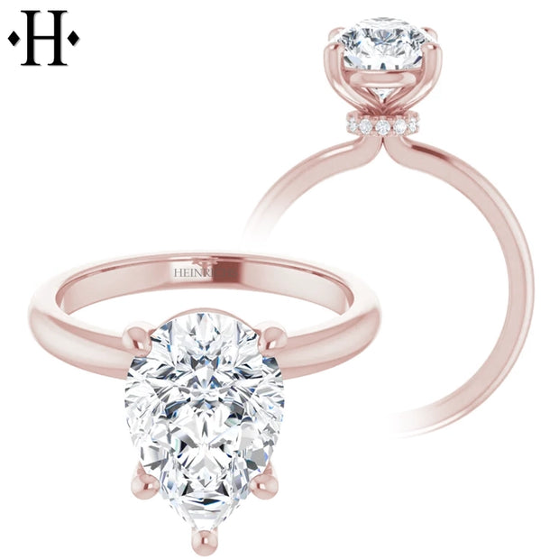 0.75ctr-3.00ctr Pear Cut Diamond Customizable Ring