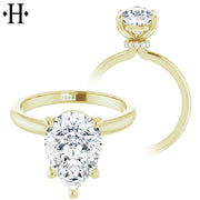 0.75ctr-3.00ctr Pear Cut Diamond Customizable Ring