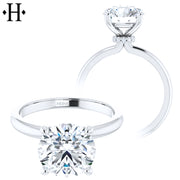 0.75ctr-3.00ctr Round Cut Diamond Customizable Ring