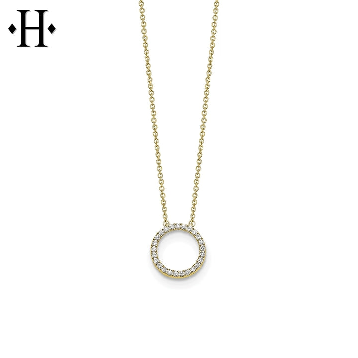 0.25cts Circle Lab Grown Diamond Necklace