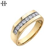 10kt 0.50cts Diamond Solid Gold Ring 7mm