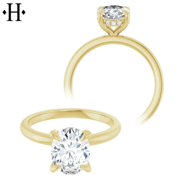 1.57ctw Oval Cut Lab Grown Diamond Ring