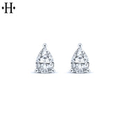 1.00cts Pear Cut Lab Grown Diamond Earrings