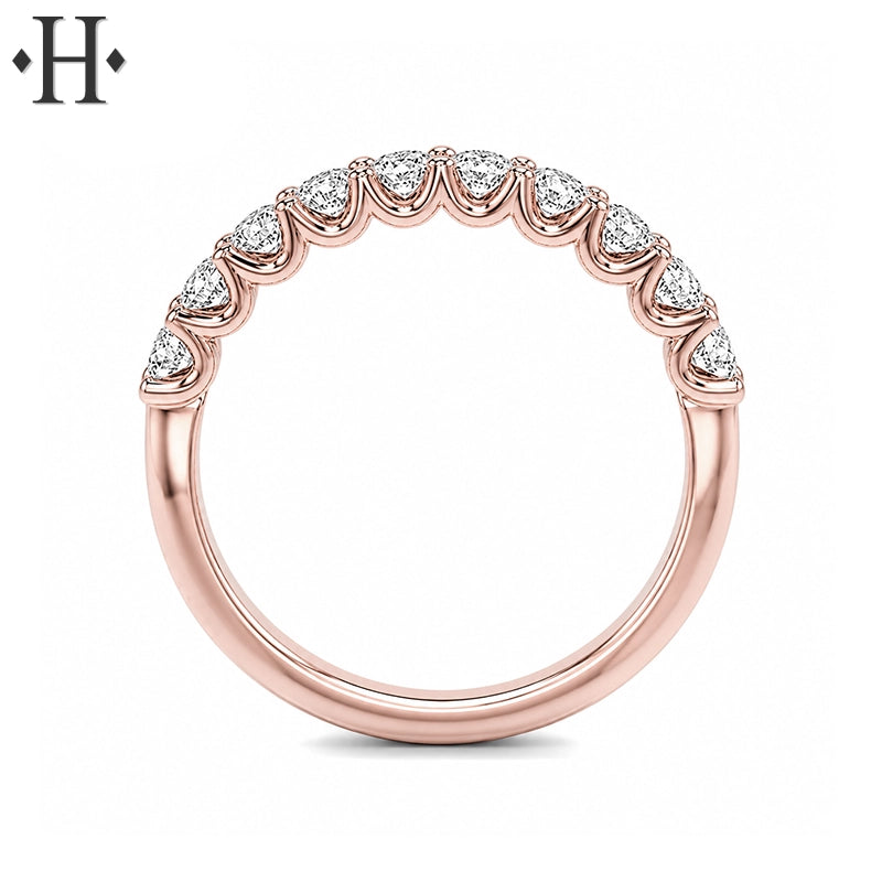 0.50ctw Lab Grown Diamond French U-Pavé Ring 2.5mm