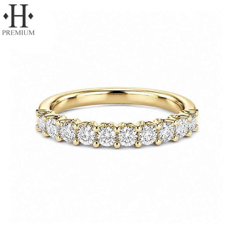 0.50ctw Premium Natural Diamond French U-Pavé Ring 2.5mm