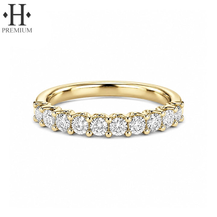 0.50ctw Premium Natural Diamond French U-Pavé Ring 2.5mm