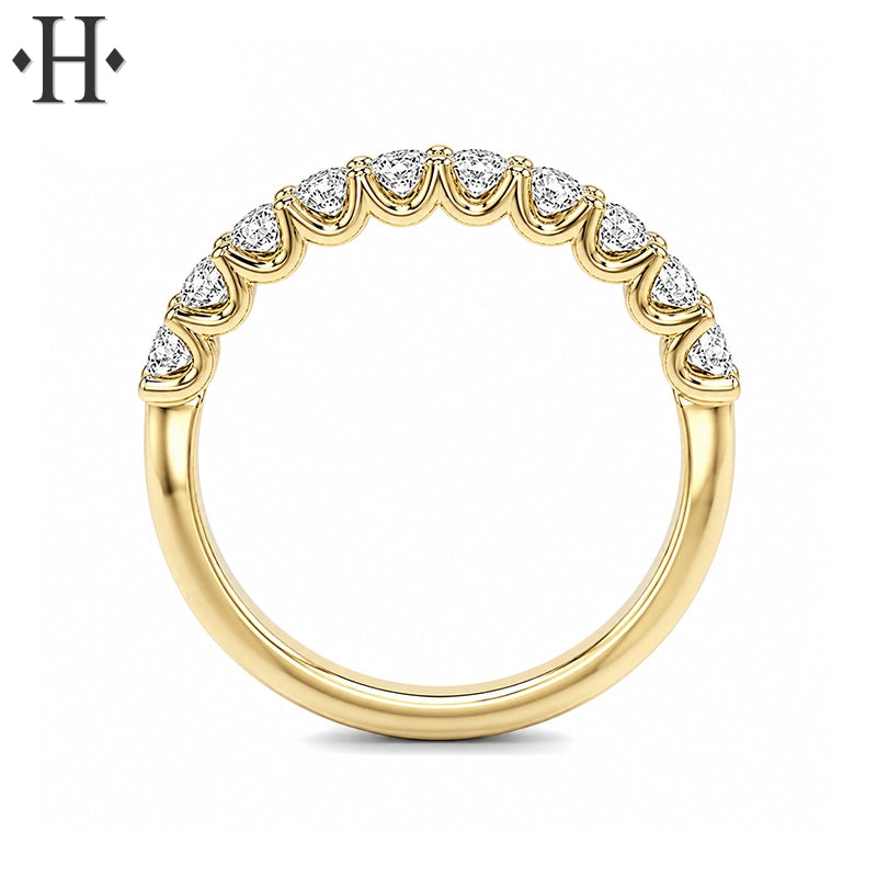 0.50ctw Lab Grown Diamond French U-Pavé Ring 2.5mm
