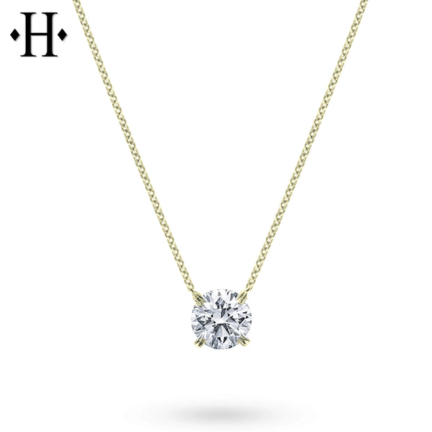 14kt 2.00ct Lab Grown Round Cut Diamond Necklace