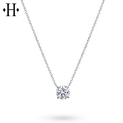 14kt 1.00ct Lab Grown Round Cut Diamond Necklace