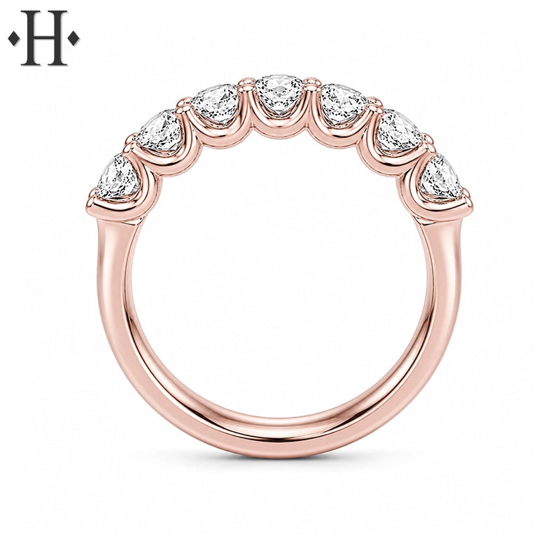 1.05ctw Lab Grown Diamond French U-Pavé Ring 3.5mm