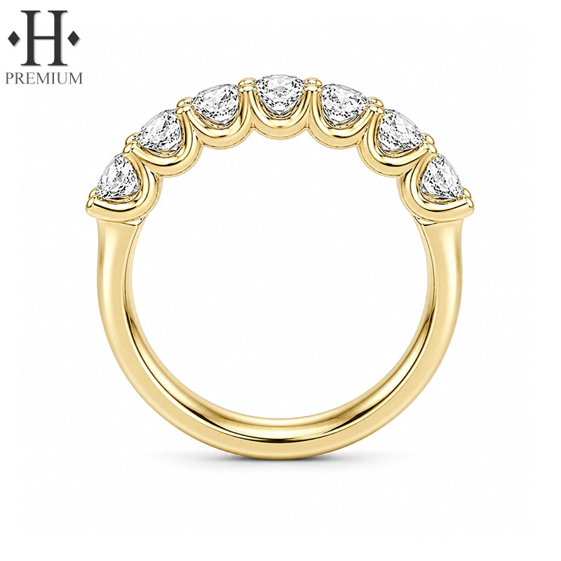1.05ctw Premium Natural Diamond French U-Pavé Ring 3.5mm