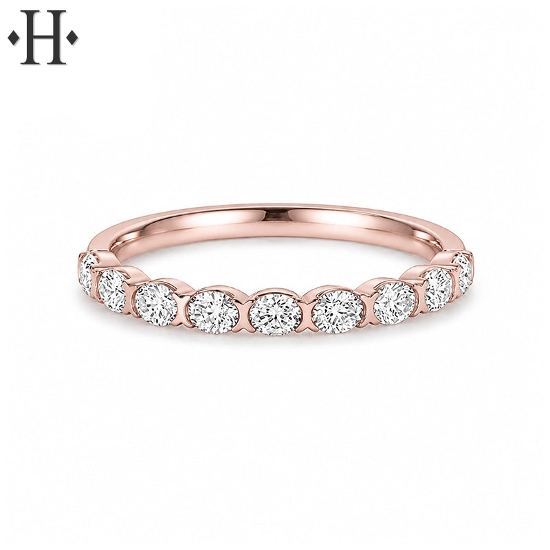 0.45ctw Natural Oval Cut Diamond Ring 2.1mm