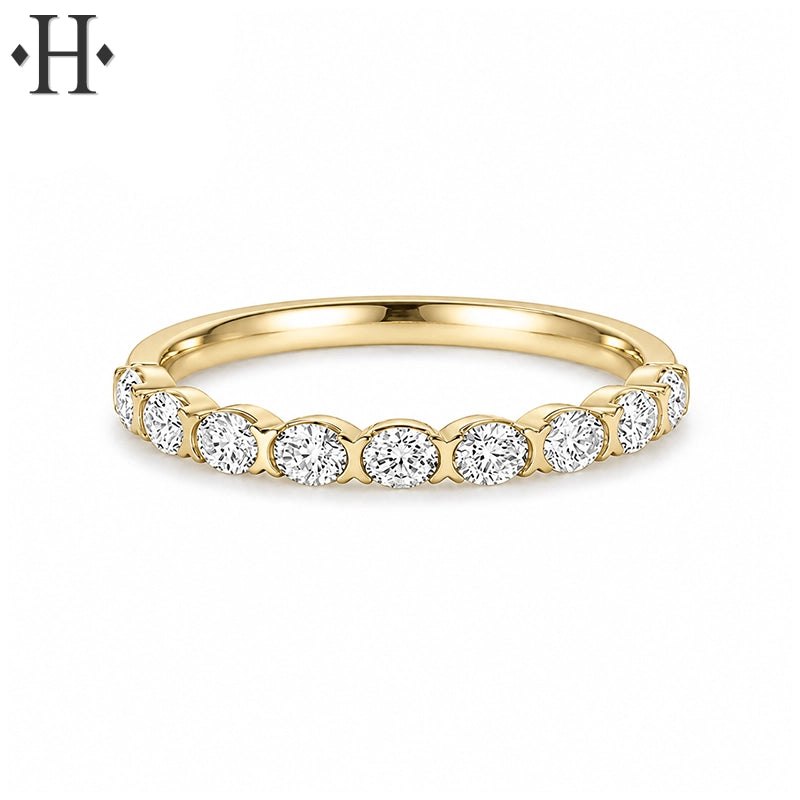 0.45ctw Natural Oval Cut Diamond Ring 2.1mm