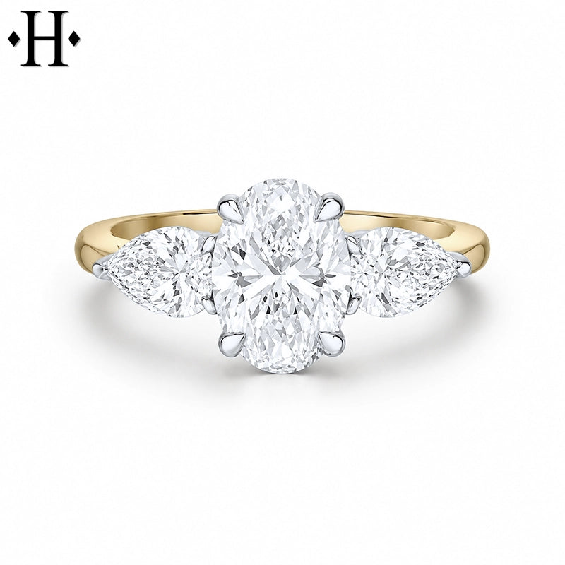 2.10ctw Oval Cut Lab Grown Diamond Ring