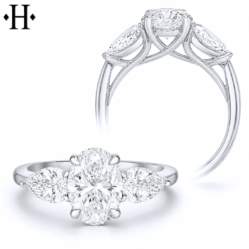 3.00ctw Oval Cut Lab Grown Diamond Ring