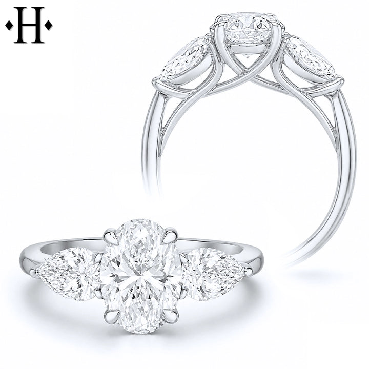 3.00ctw Oval Cut Lab Grown Diamond Ring