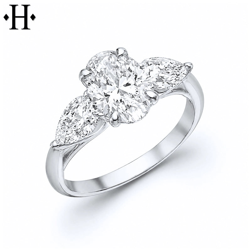 3.00ctw Oval Cut Lab Grown Diamond Ring
