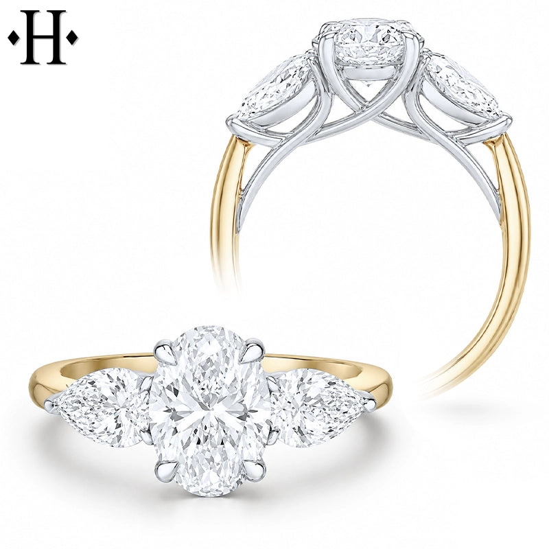 2.10ctw Oval Cut Lab Grown Diamond Ring