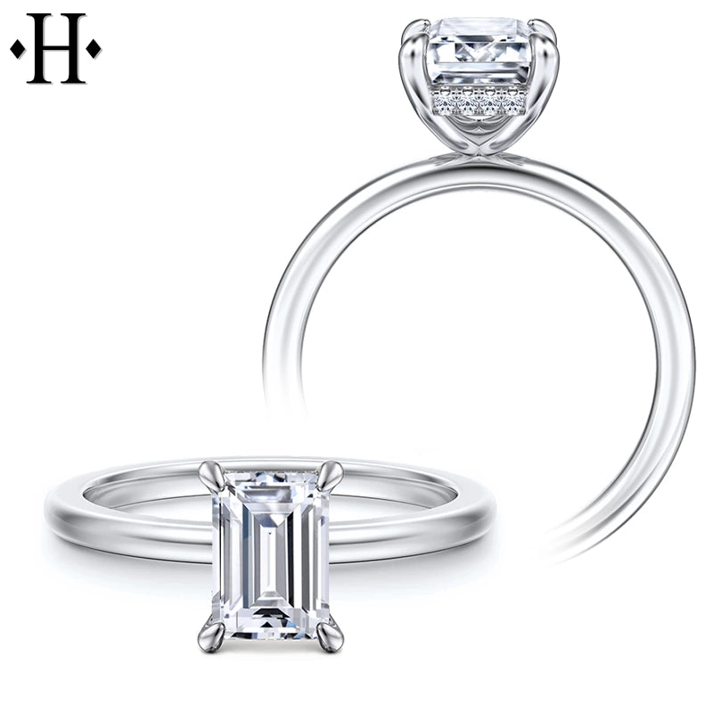 1.55ctw Emerald Cut Lab Grown Diamond Ring