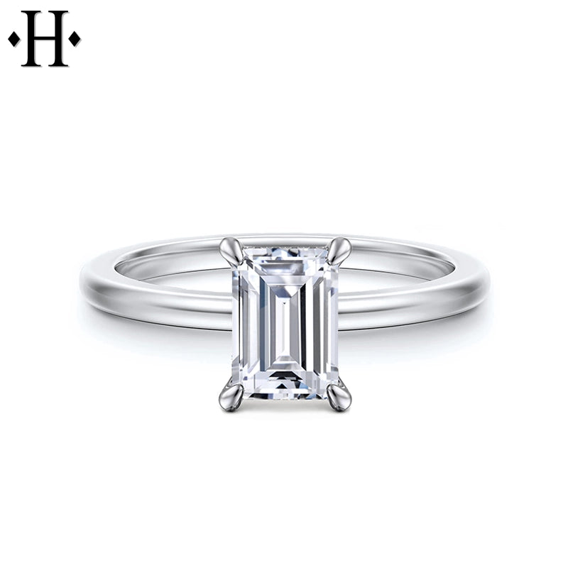 1.55ctw Emerald Cut Lab Grown Diamond Ring
