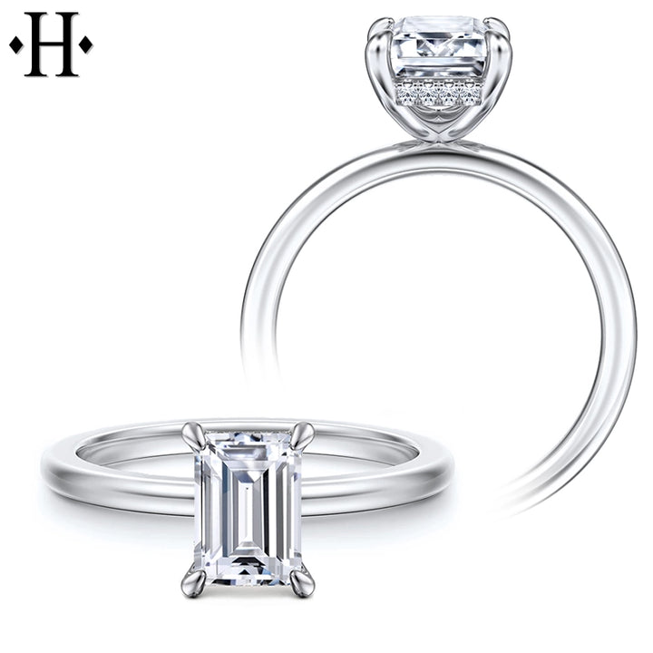1.55ctw Emerald Cut Lab Grown Diamond Ring