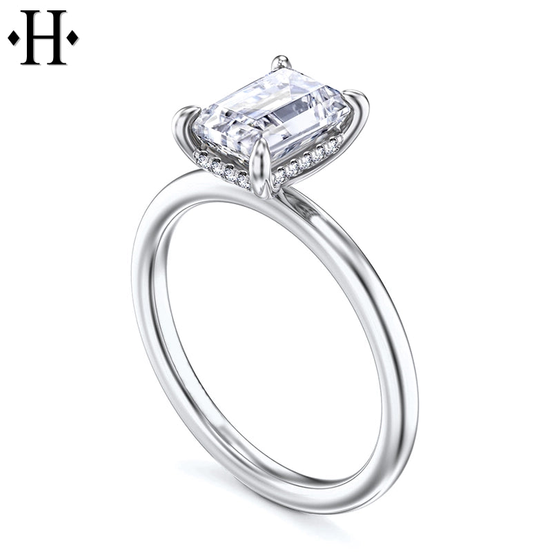 1.55ctw Emerald Cut Lab Grown Diamond Ring