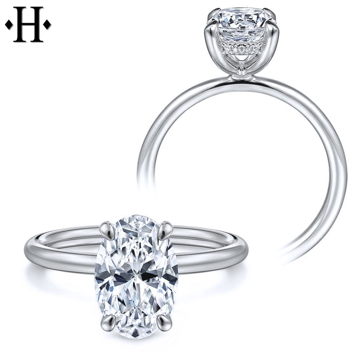 1.57ctw Oval Cut Lab Grown Diamond Ring