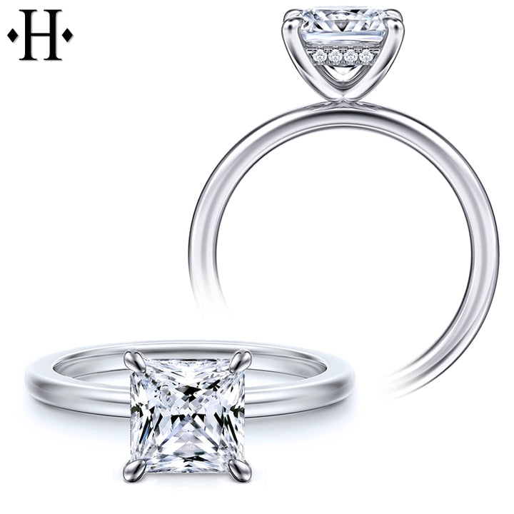 1.55ctw Princess Cut Lab Grown Diamond Ring