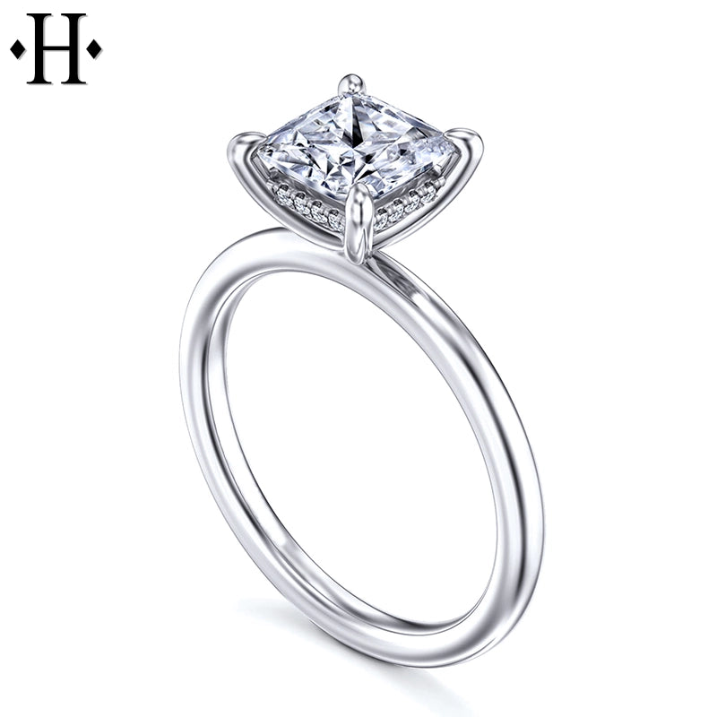 1.55ctw Princess Cut Lab Grown Diamond Ring