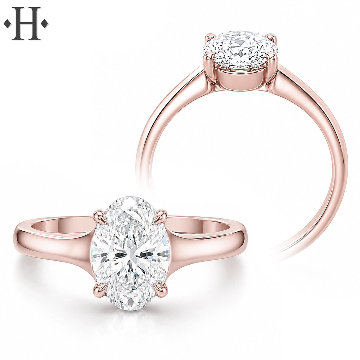 1.00ctr-1.50ctr Oval Cut Lab Grown Diamond Ring Tailor Made