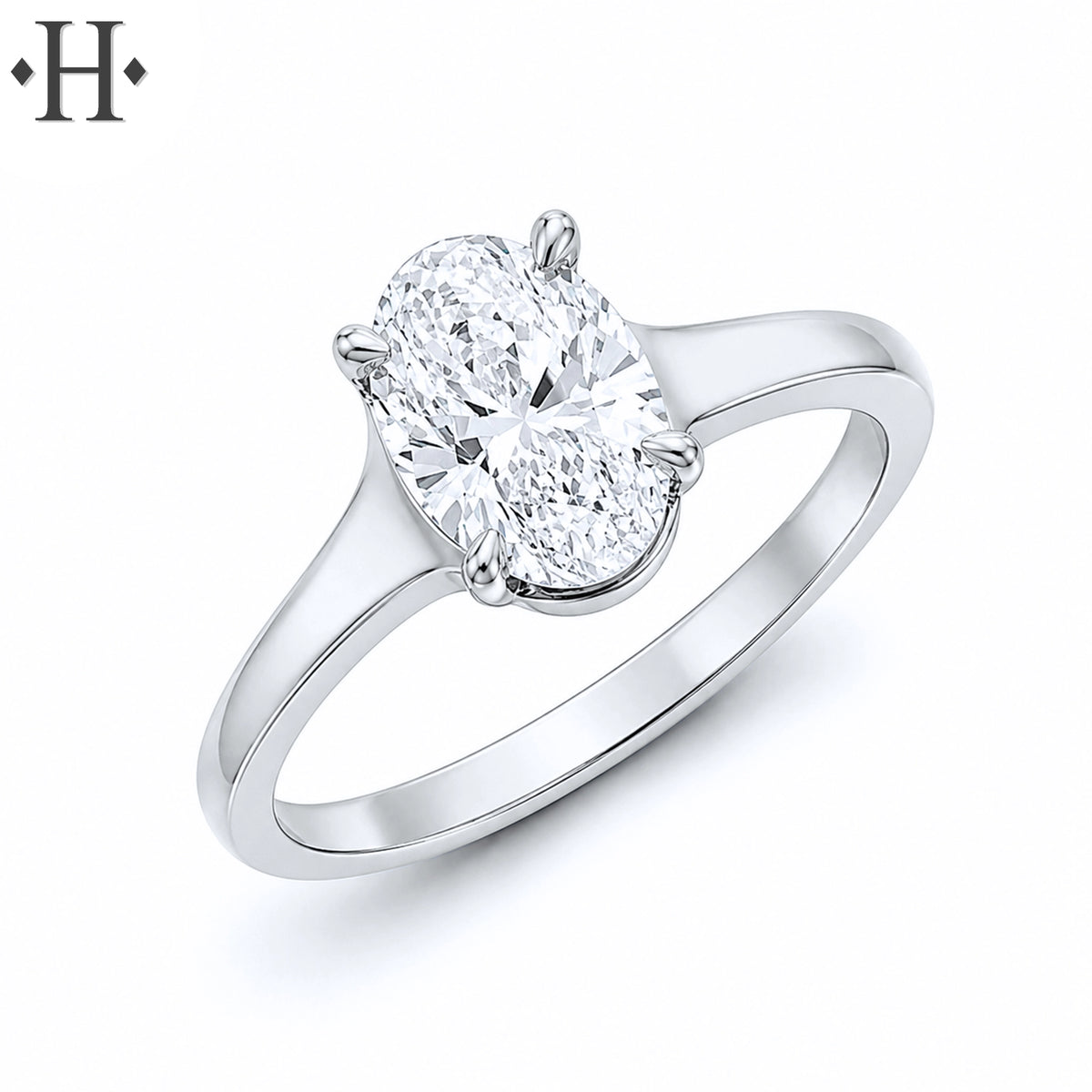 1.00ctr-1.50ctr Oval Cut Lab Grown Diamond Ring Tailor Made