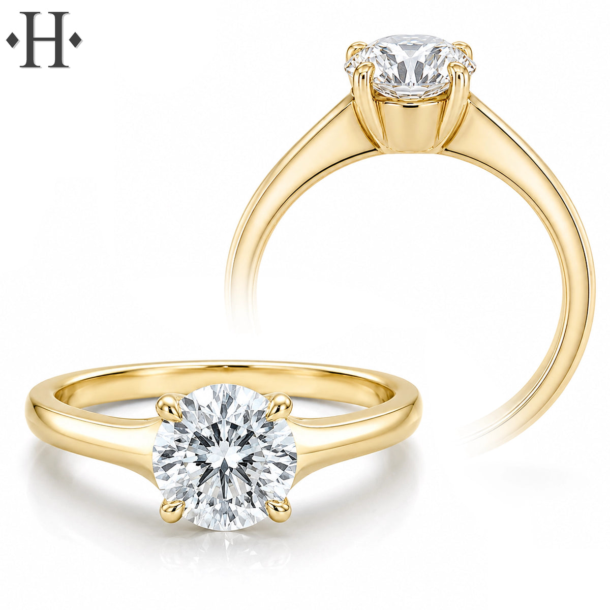 1.00ctw Round Cut Lab Grown Diamond Ring