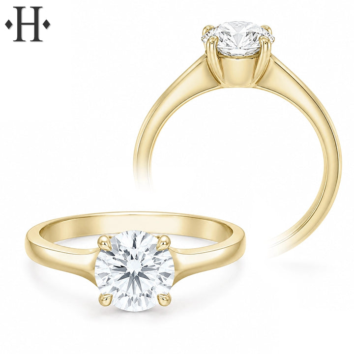 1.00ctr-1.50ctr Round Cut Lab Grown Diamond Ring Tailor Made