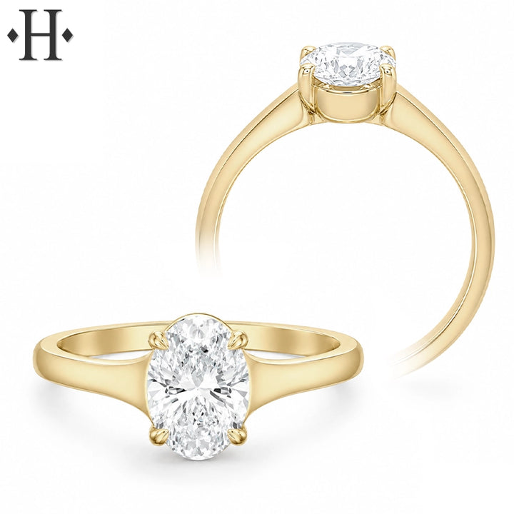 1.50ctw Oval Cut Lab Grown Diamond Ring