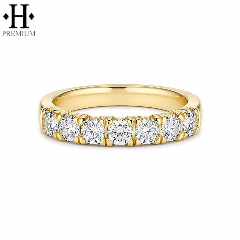 1.05ctw Premium Natural Diamond French Cut Pavé Ring 4.0mm