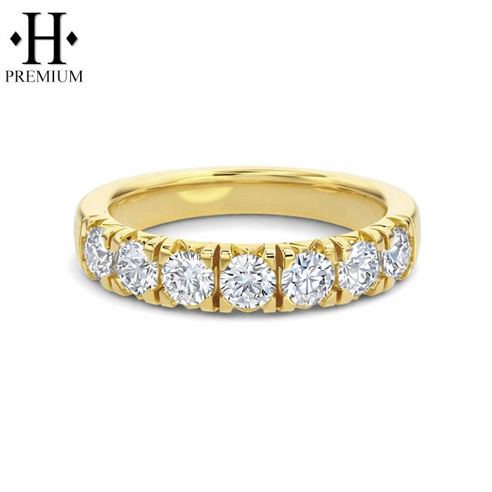 1.05ctw Premium Natural Diamond French Cut Pavé Ring 4.0mm